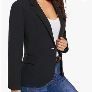 Pocket Button Work Office Blazer Jacket Suit
